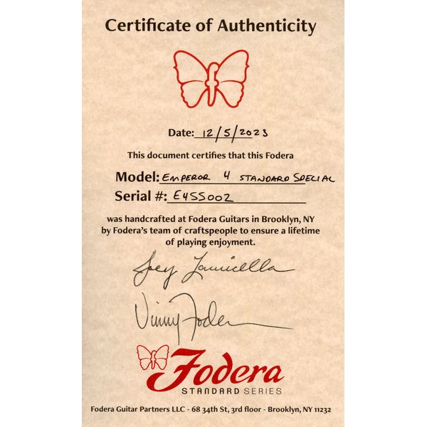 Fodera Emperor Standard 4 FL LTD