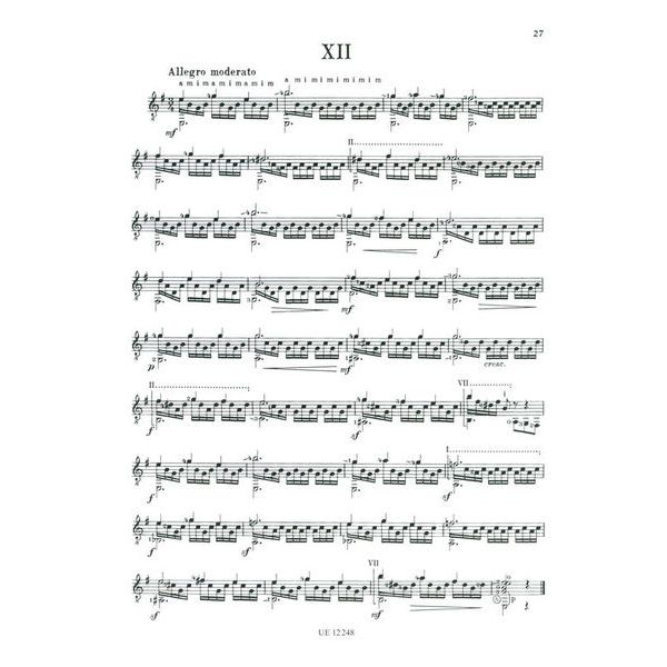 Universal Edition Carcassi Ausgewhlte Etüden