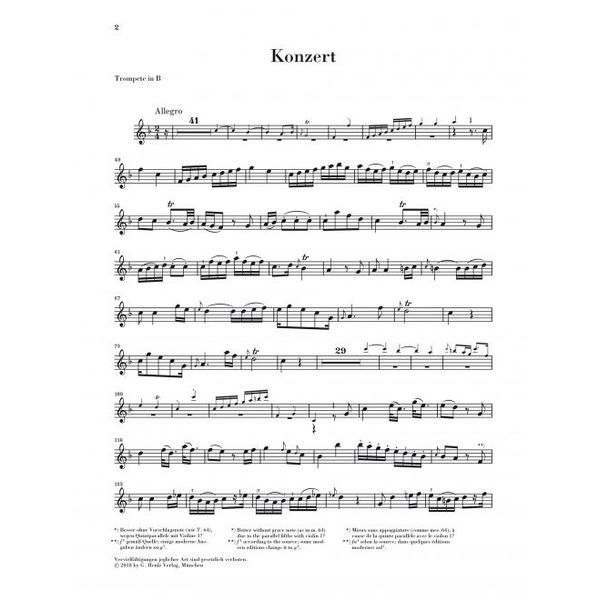 Henle Verlag Neruda Concerto Horn (Trumpet)