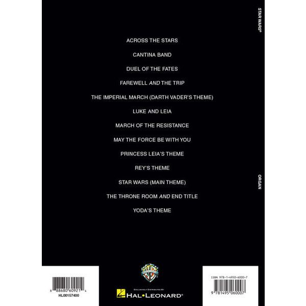 Hal Leonard Star Wars For Organ