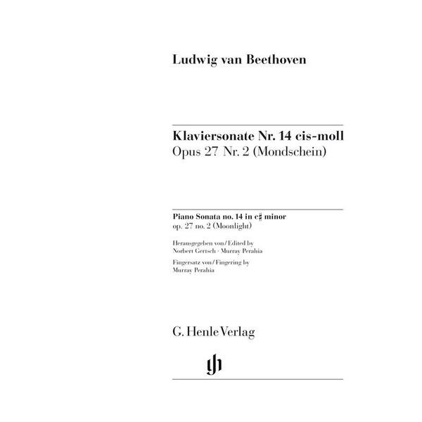 Henle Verlag Beethoven Mondscheinsonate
