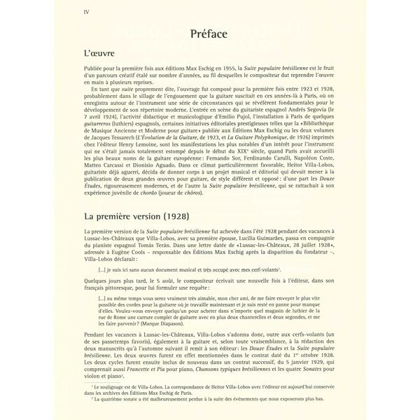 Editions Durand Villa-Lobos Suite Populaire