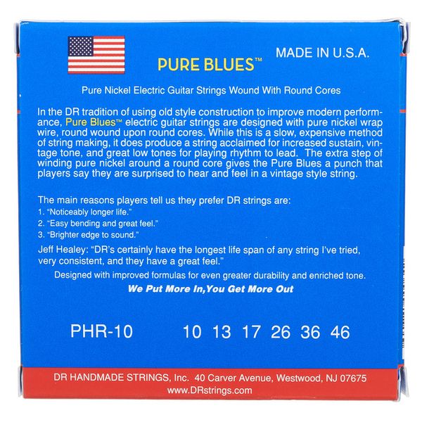 DR Strings Pure Blues PHR-10
