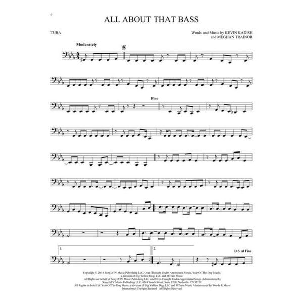 Hal Leonard 101 Hit Songs For Tuba