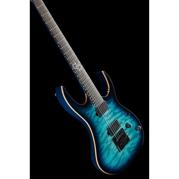 Solar Guitars S1.6AQOB Quilted Ocean Blue Br