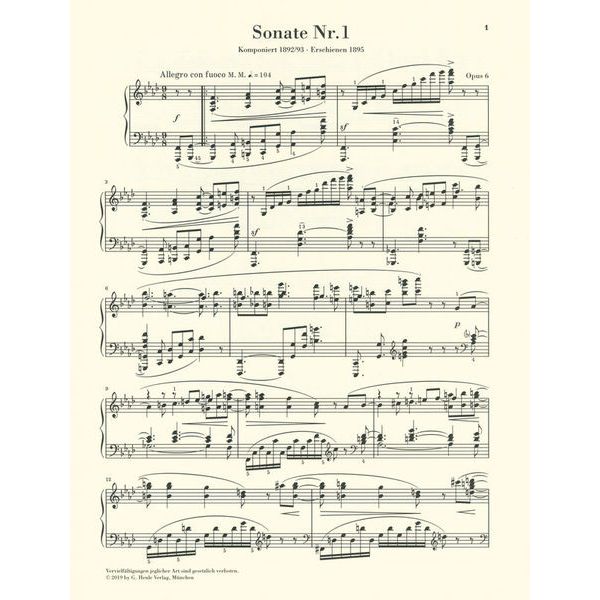 Henle Verlag Skrjabin Klaviersonaten