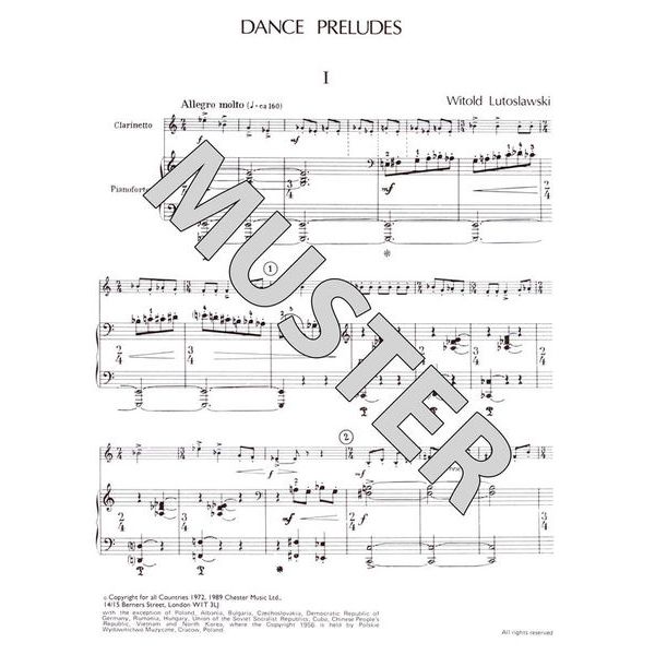 Chester Music Lutoslawski Dance Preludes