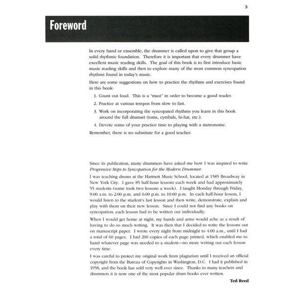 Alfred Music Publishing Syncopation Modern Drummer