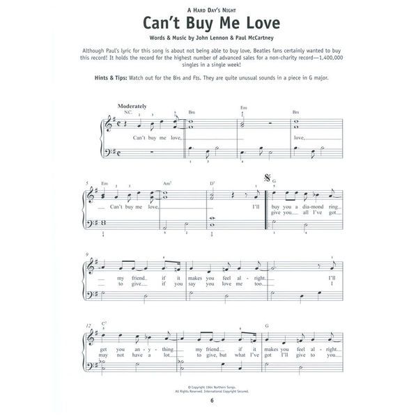 Hal Leonard Really Easy Piano The Beatles