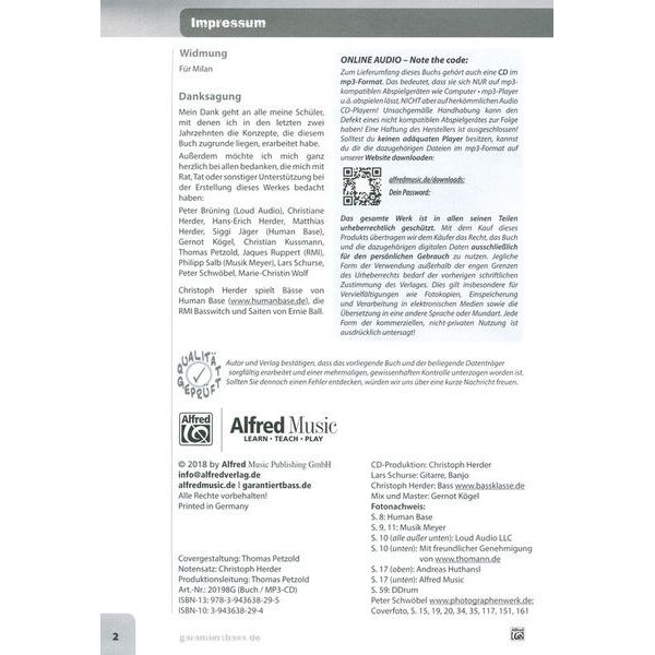 Alfred Music Publishing Garantiert Bass lernen