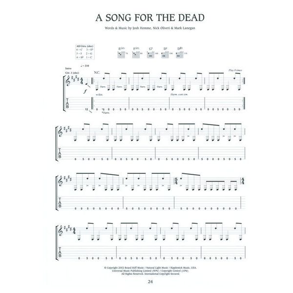 Wise Publications Queens Of The Stone Age Deaf