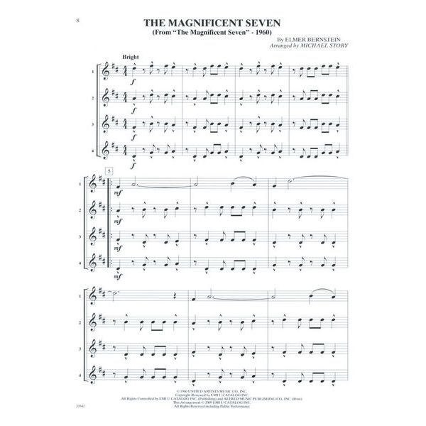 Alfred Music Publishing Movie Quartets for All Trump.