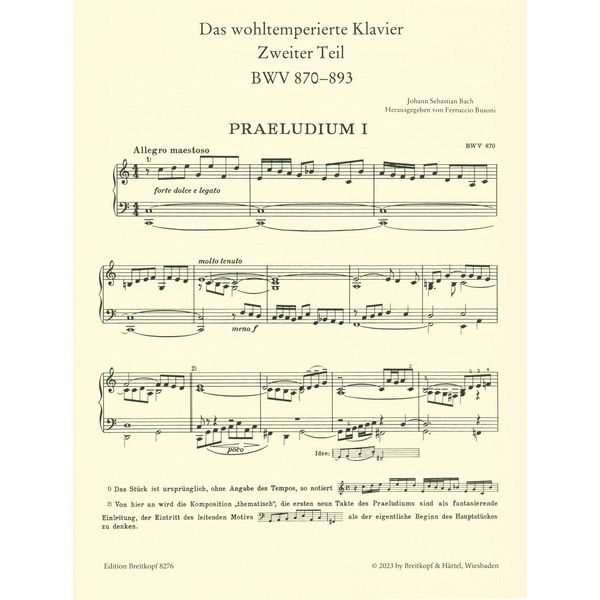 Breitkopf & Hrtel Bach/Busoni Wohltemperiert 1/1
