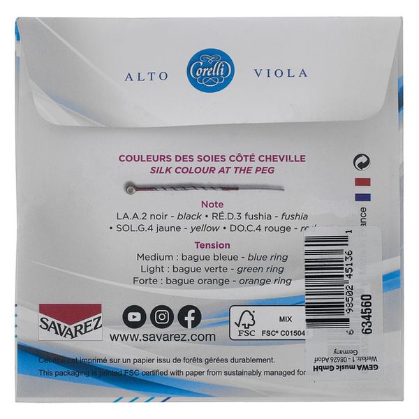 Corelli Crystal Viola G Medium 733M