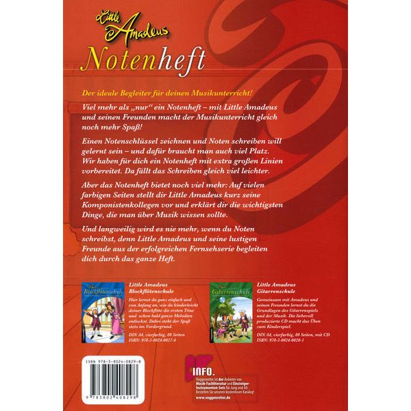 Voggenreiter Little Amadeus Notenheft A4