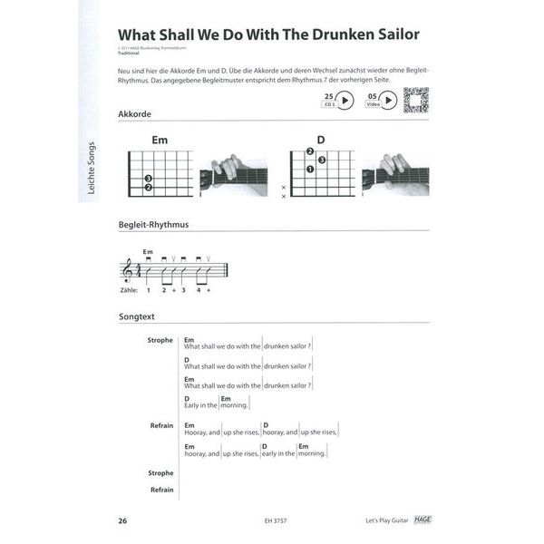 Hage Musikverlag Let's Play Guitar 1