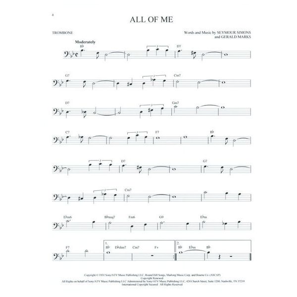 Hal Leonard 101 Jazz Songs for Trombone