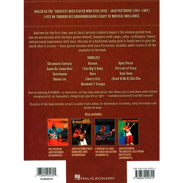 Hal Leonard Jaco Pastorius Bass Method