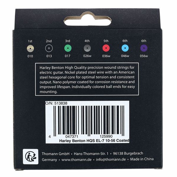 Harley Benton HQS EL-7 10-56 Coated