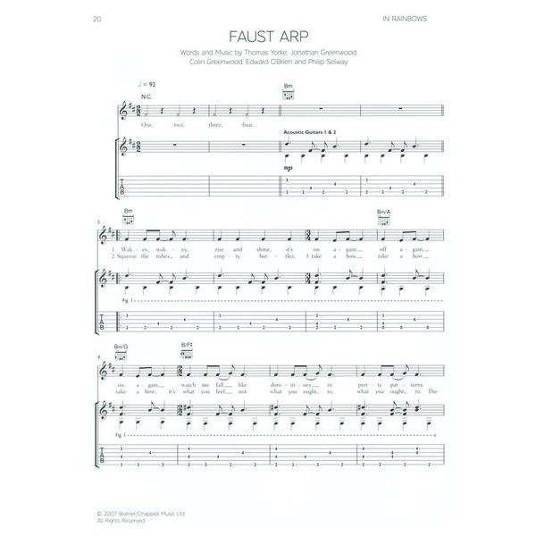 Faber Music Radiohead Acoustic Guitar