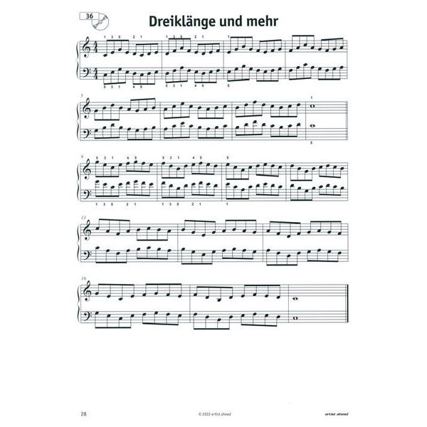 Artist Ahead Musikverlag Fingerübungen am Klavier