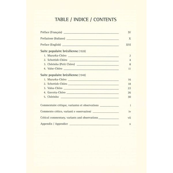 Editions Durand Villa-Lobos Suite Populaire