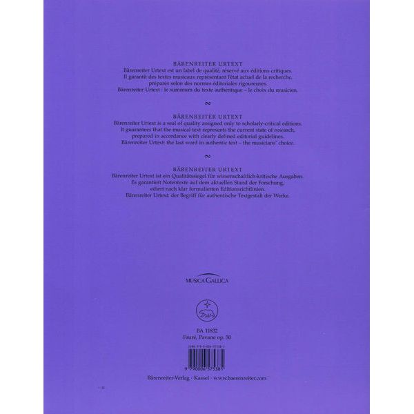 Brenreiter Fauré Pavane Piano