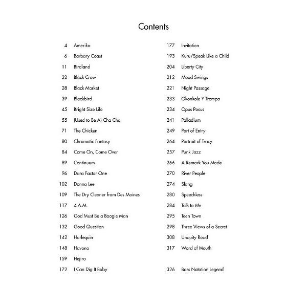 Hal Leonard Jaco Pastorius Omnibook