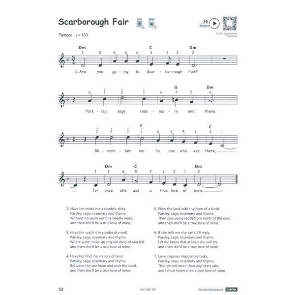 Hage Musikverlag Kalimba Songbook