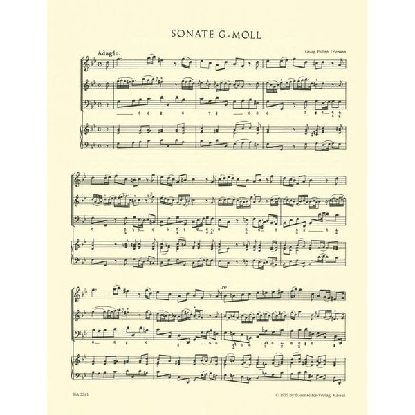 Brenreiter Telemann Methodische Sonaten