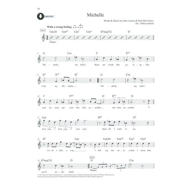 Schott Beatles Classics T-Sax