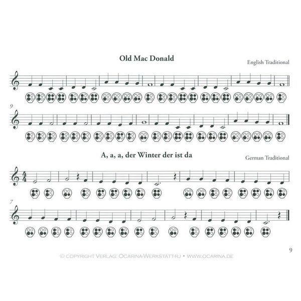 ocarinamusic Tutor for 4 and 6 hole Ocarina