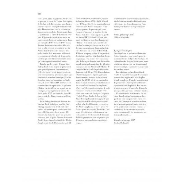 Henle Verlag Bach Französische Suiten