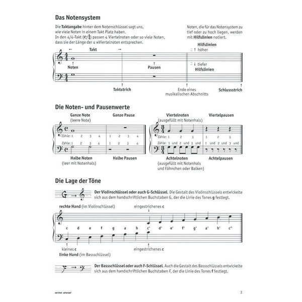 Artist Ahead Musikverlag Mein erstes Notentraining