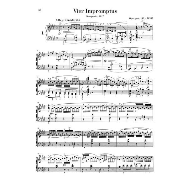 Henle Verlag Schubert Impromptus Moments