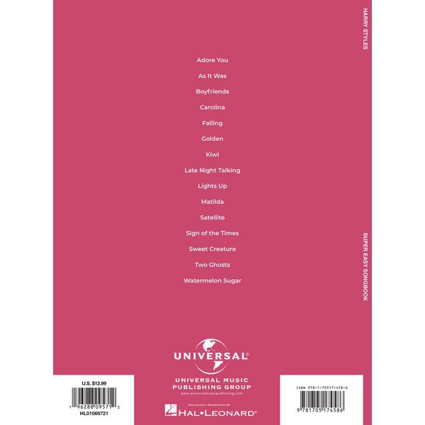 Hal Leonard Harry Styles Super Easy