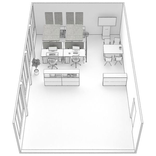 t.akustik Office Set Open Plan SGR