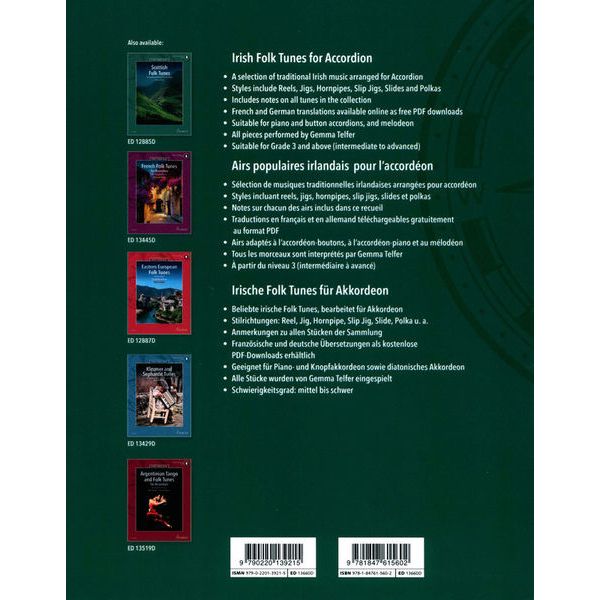 Schott Irish Folk Tunes Accordion