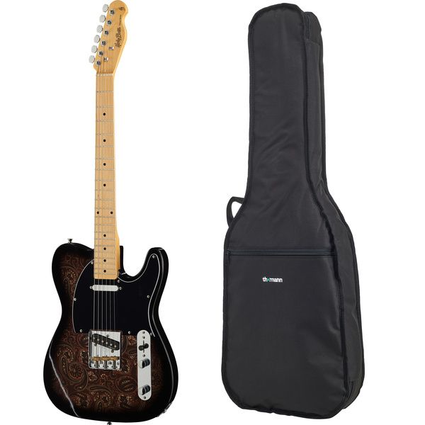Harley Benton TE-70 Black Paisley w/Bag