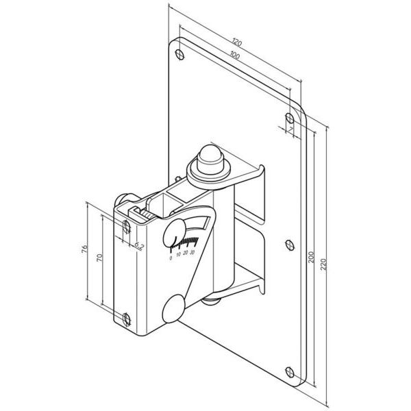 K&M 24481 Speaker Wall Mount Black