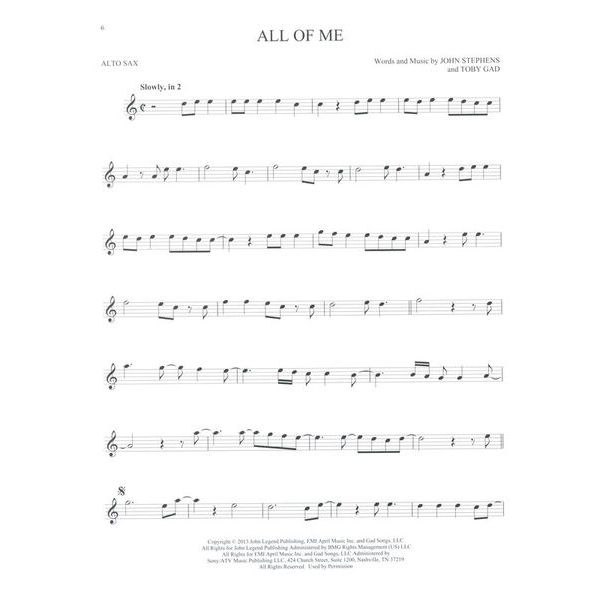 Hal Leonard 101 Hit Songs For Alt Sax