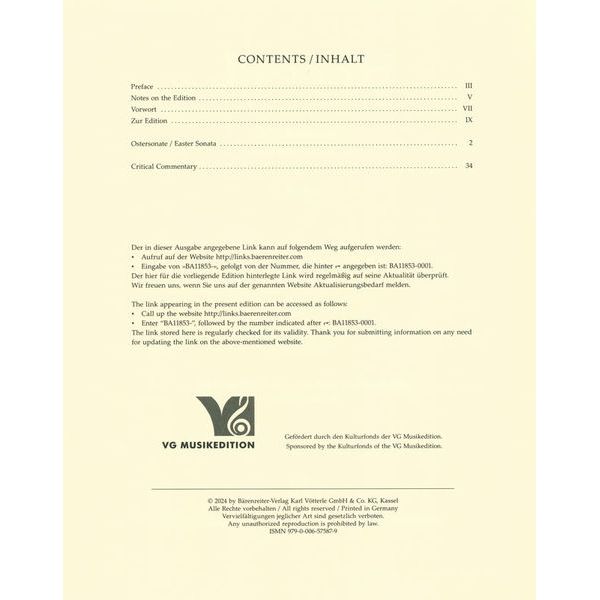 Brenreiter Hensel Ostersonate