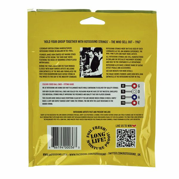 Rotosound RS88LD Black Nylon