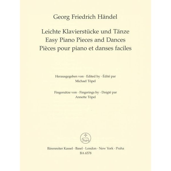 Brenreiter Hndel Leichte Klavierstücke