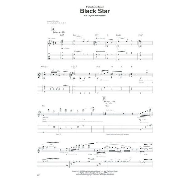 Hal Leonard Yngwie Malmsteen Anthology