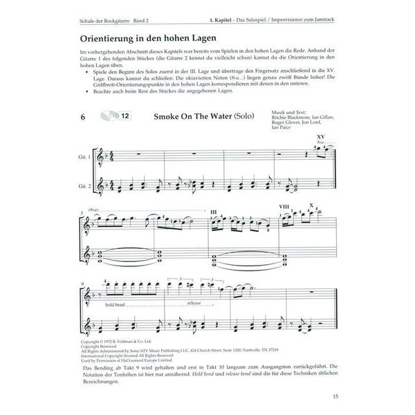 Weinberger Musikverlag Schule der Rockgitarre 2