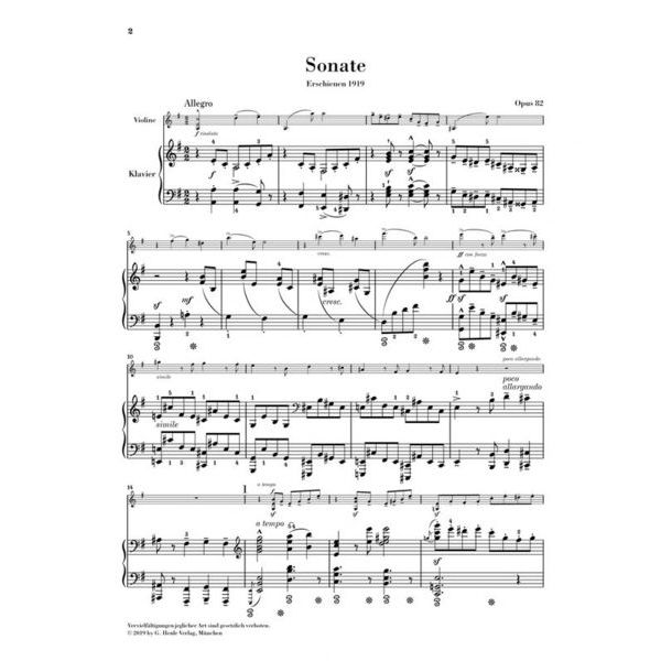 Henle Verlag Elgar Violinsonate op. 82