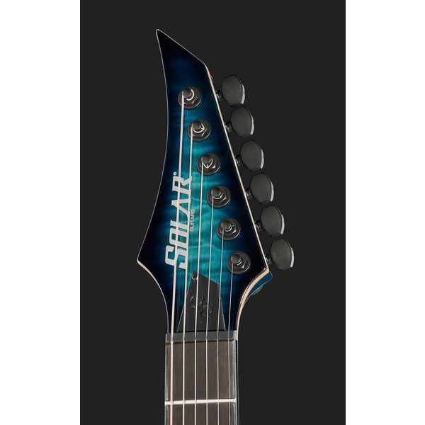 Solar Guitars S1.6AQOB Quilted Ocean Blue Br