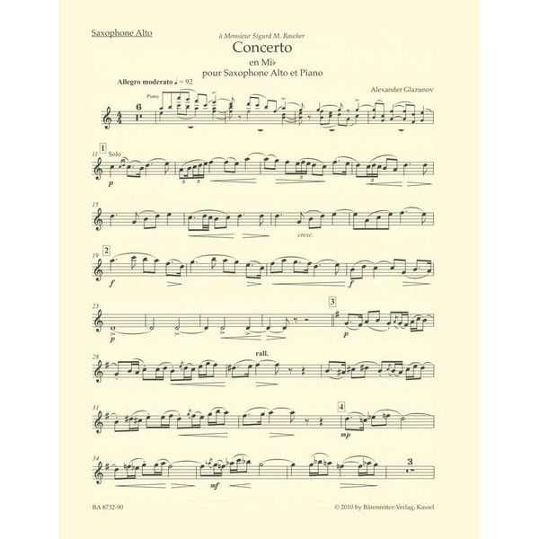 Brenreiter Glasunow Concert Es-Dur