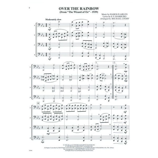 Alfred Music Publishing Movie Quartets for All Tromb.